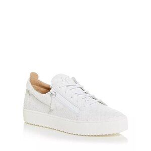Giuseppe Zanotti Men's Rigolia Low Top Sneakers Size 40 NWB Bianco